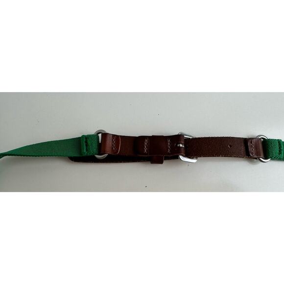 Ann Taylor Loft Green Skinny Stretch Belt w/Brown Leather Tabs, Sz: S, 47-52 - Picture 11 of 12